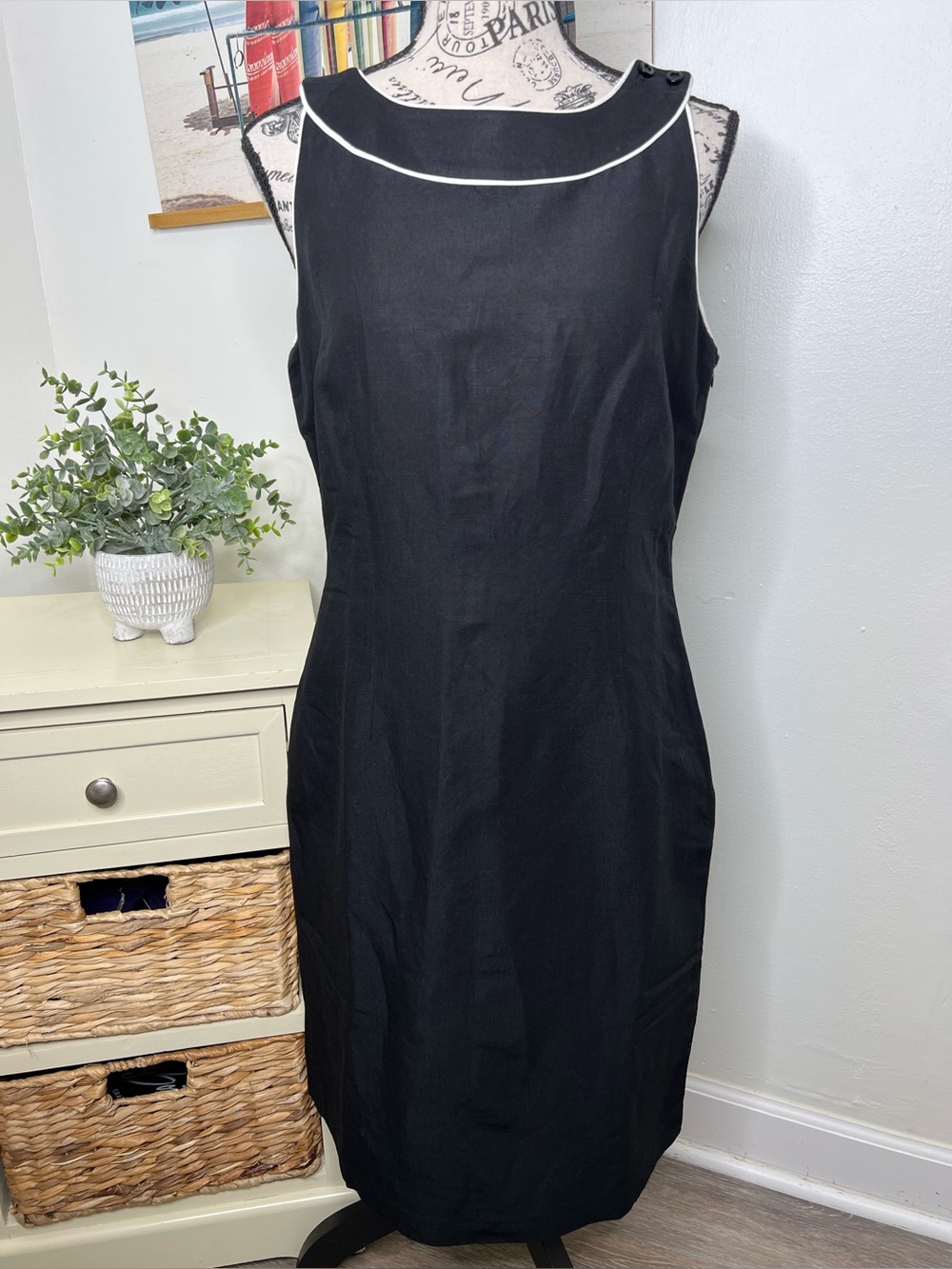 Ann Taylor Loft Linen Blend Sheath Dress